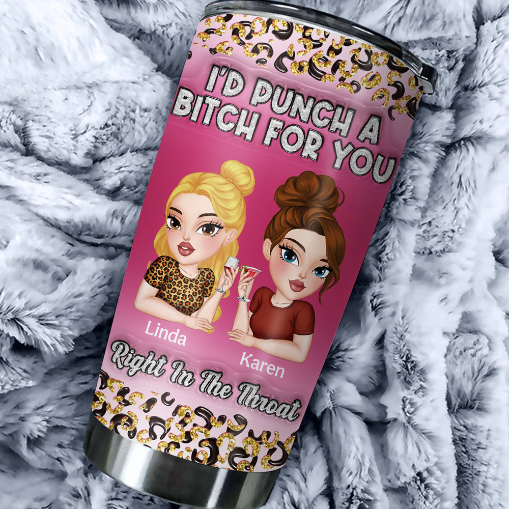 Custom Christmas Birthday Gifts For Best Friend • Punch For You - Personalized 3D Inflated Effect Tumbler