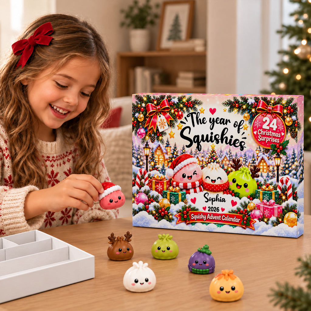 Custom Name 2026 Christmas Dumpling Advent Calendar, 24-Day Countdown • Christmas Gets Cuter Every Day - Personalized Dumpling Advent Calendar