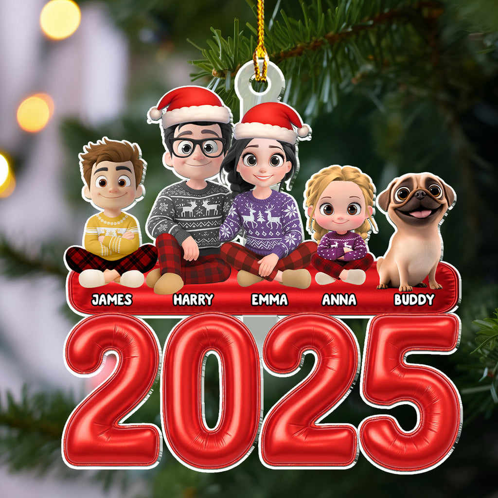 Custom Family Ornament, Christmas Gift for Family Members •  Us And Our Children - Personalized Acrylic Ornament