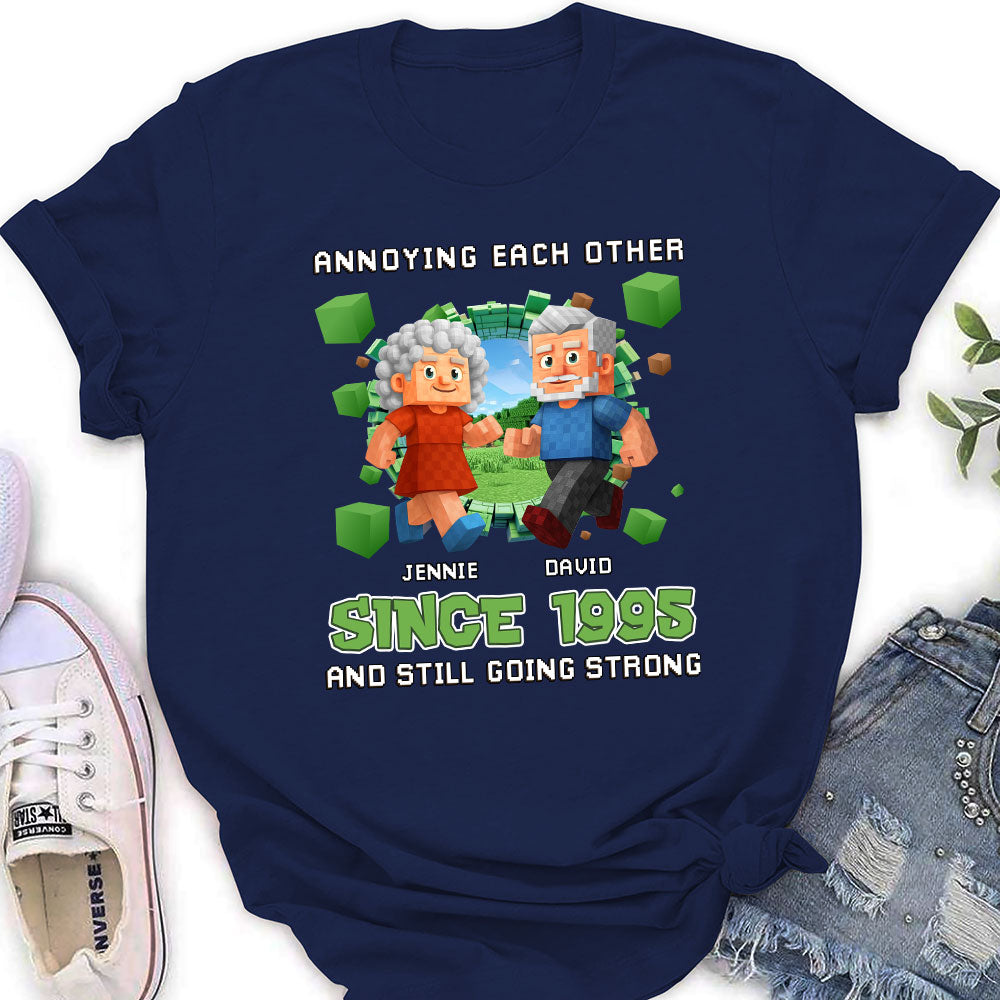 Custom Christmas Anniversary Keepsake Gifts For Husband • Couple Pixel - Personalized Shirt