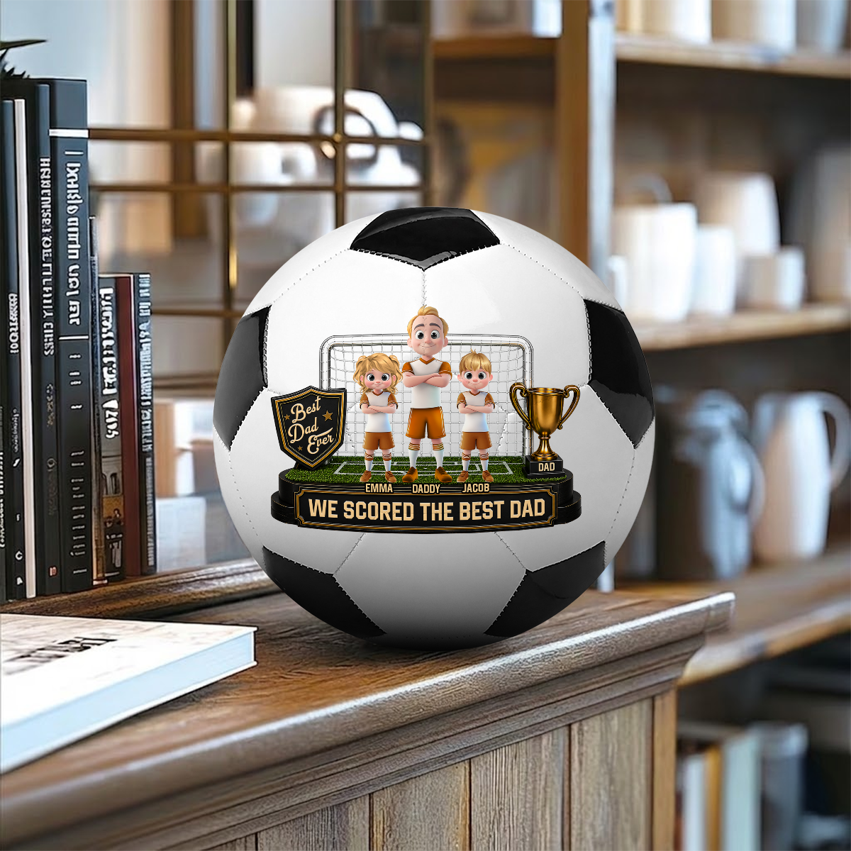 Scored The Best Dad - Personalized Soccer Ball
