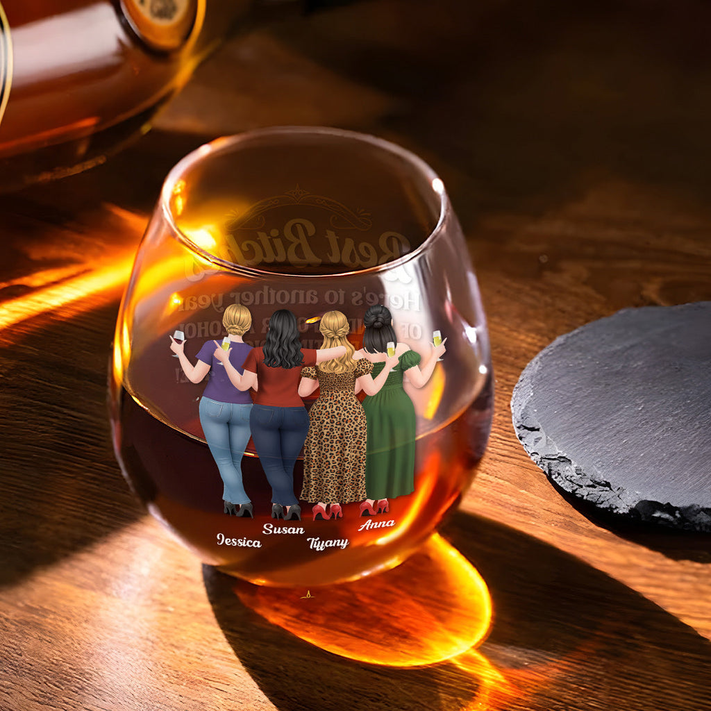 Bonding Over Alcohol - Personalized Wine Glass