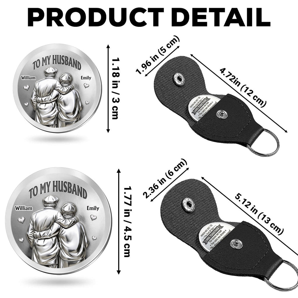 Custom Coin Keychain, Mother's Father's Day Birthday Gift Keepsake • The Things We Possessed Won't Matter - Personalized Pocket Hug