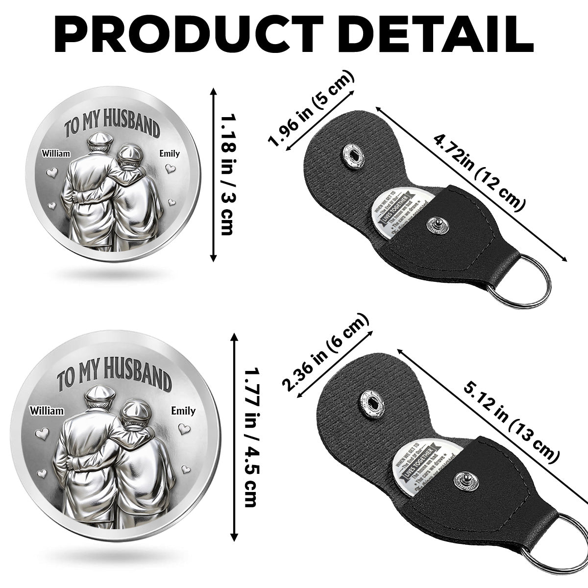 Custom Coin Keychain, Mother's Father's Day Birthday Gift Keepsake • The Things We Possessed Won't Matter - Personalized Pocket Hug