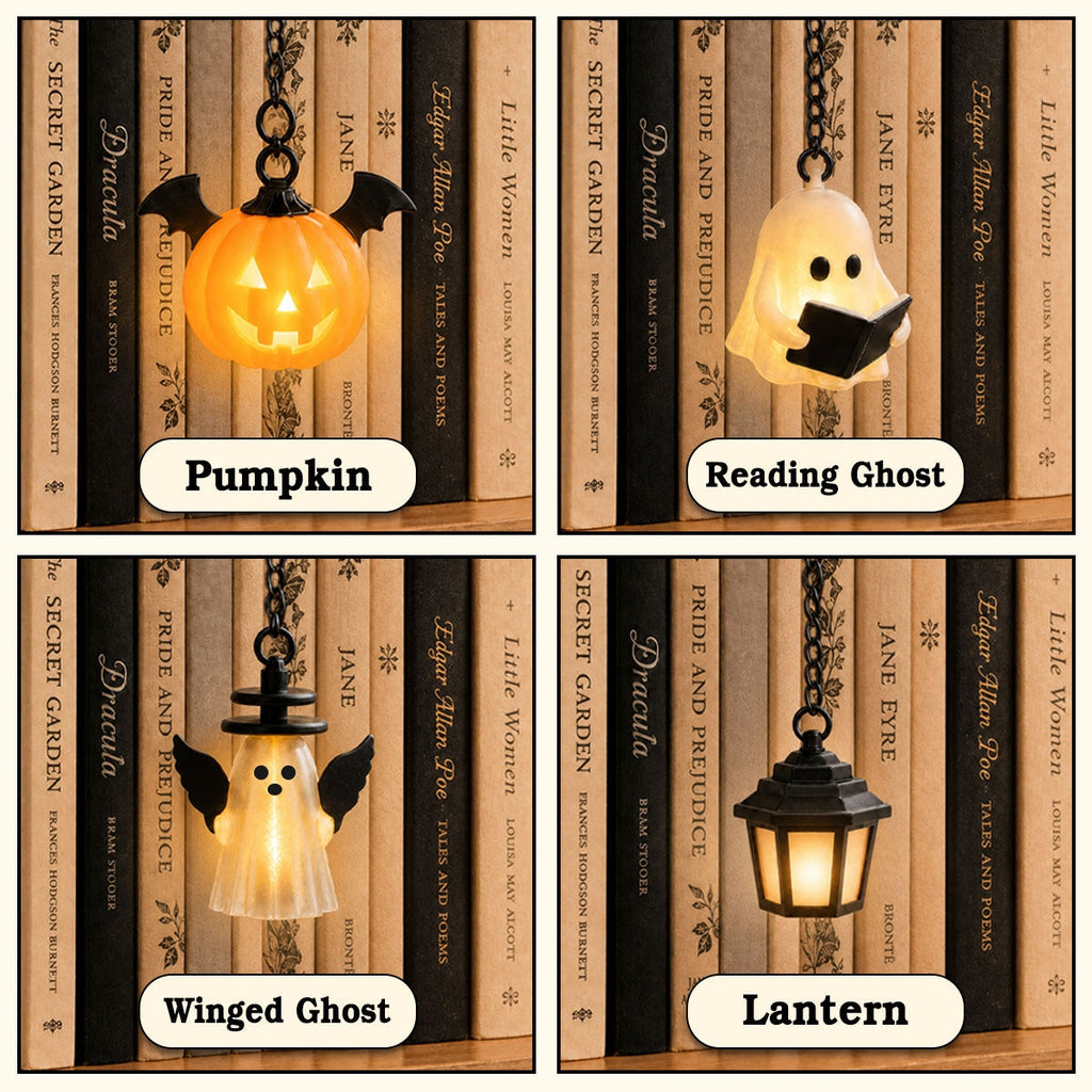 Custom Christmas Birthday Hanging Decor Gifts For Book Lovers, Bookworms, Readers • Reading Is My Favorite Spell - Personalized Bookshelf Lantern Light Sign