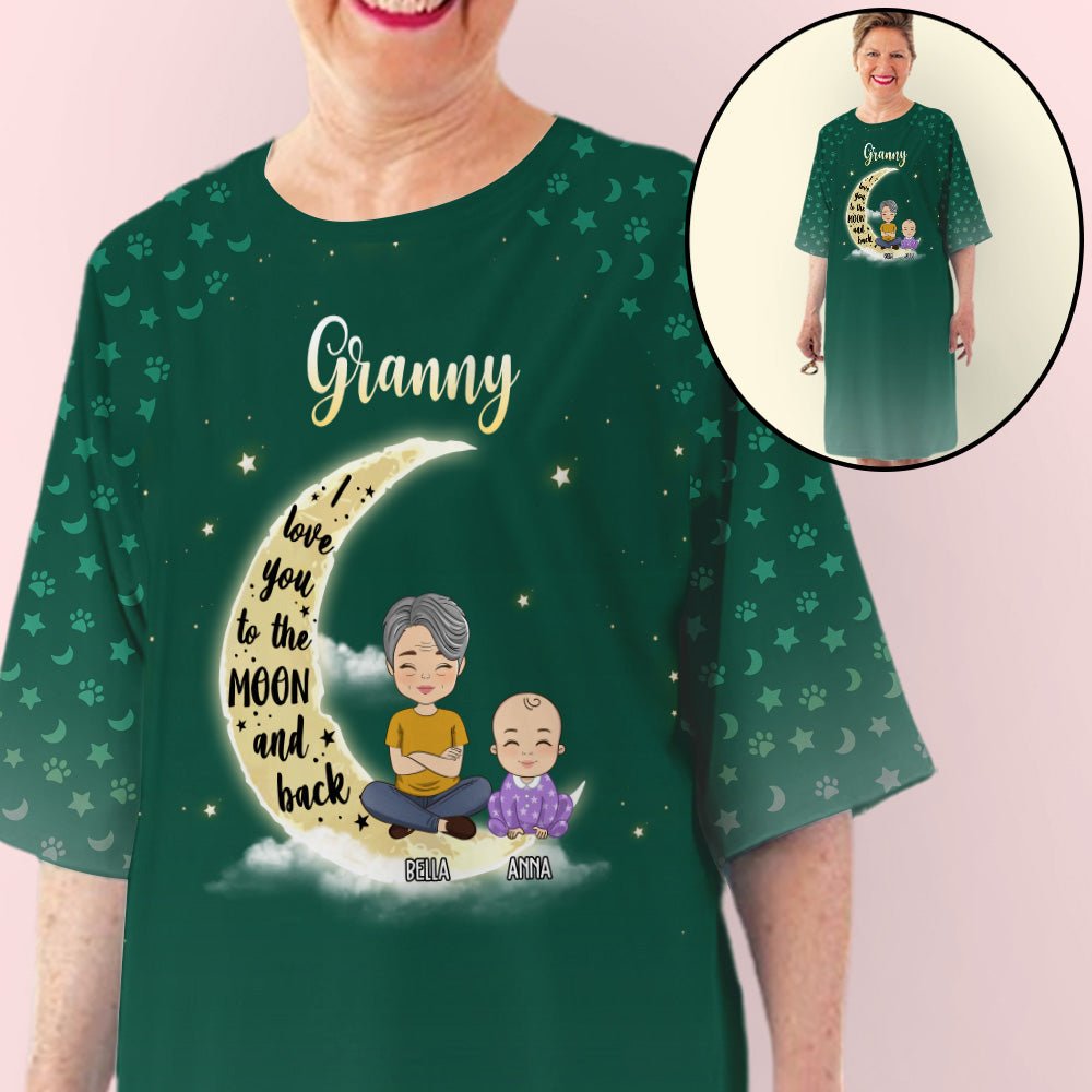 Moon And Back - Personalized 3/4 Sleeve Dress
