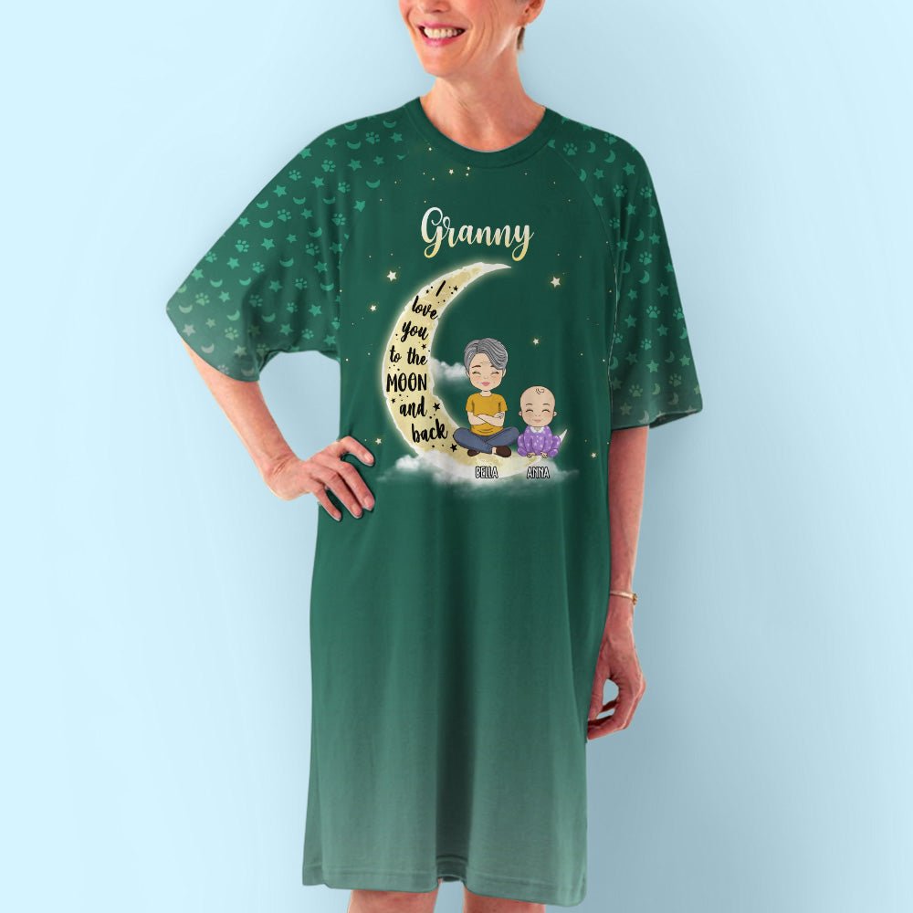 Moon And Back - Personalized 3/4 Sleeve Dress