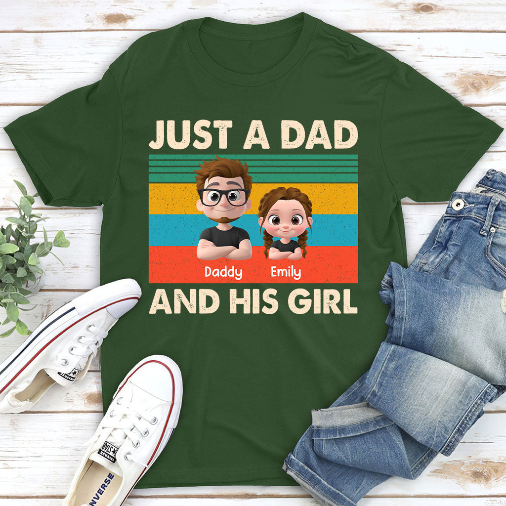 Custom Father's Day, Special Gift for Dad & Grandpa • Just A Dad And His Kid - Personalized Shirt