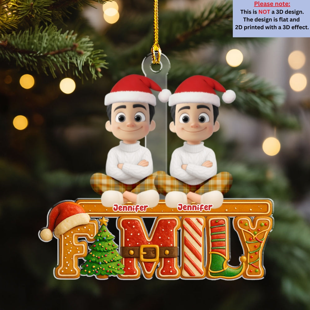 Custom Family Ornament, Christmas Gift for Family Members •  Loved This Christmas Cake - Personalized Acrylic Ornament