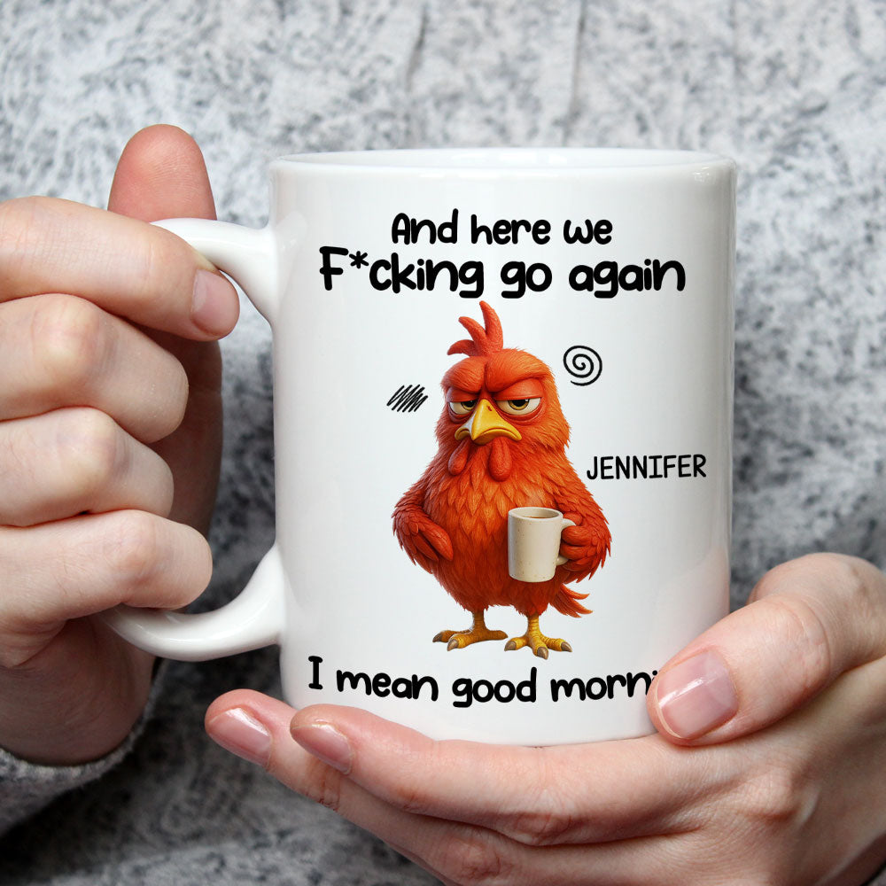 Custom Coworker, Christmas & Birthday Team Appreciation Gift • Here We Go Again - Personalized Coffee Mug