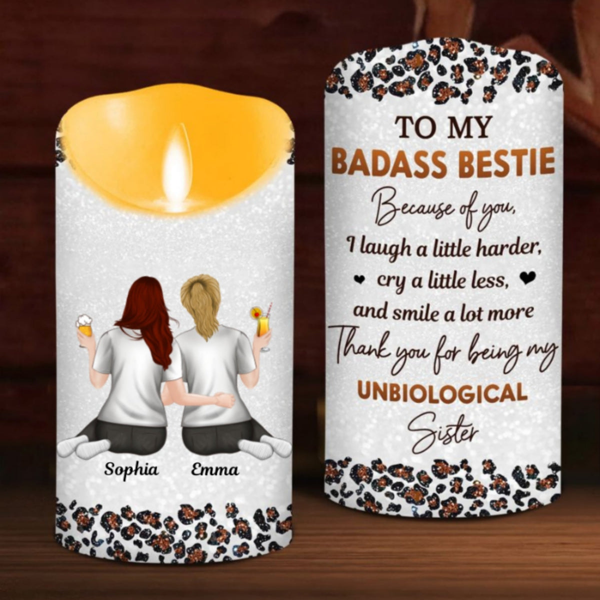 To My Badass Bestie - Personalized LED Candle