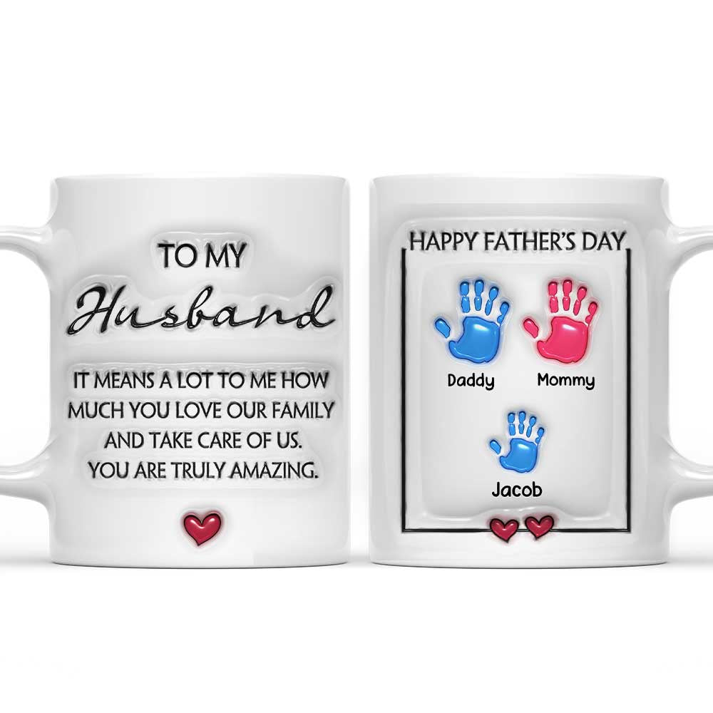 Custom Anniversary Keepsake Gifts For Couple • Thanks For Take Care Of Us - Personalized 3D Inflated Effect Mug
