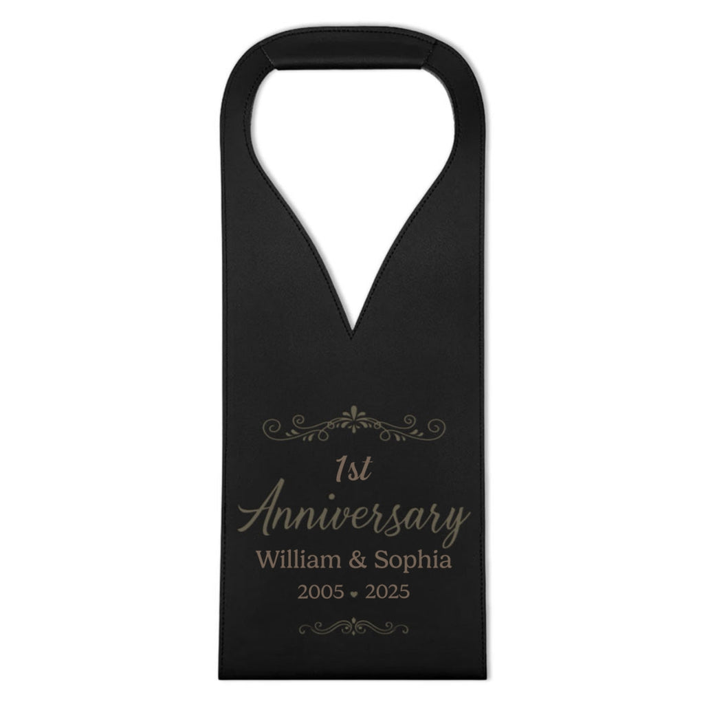 You And Me We Got This - Personalized Engraved Leather Wine Bag