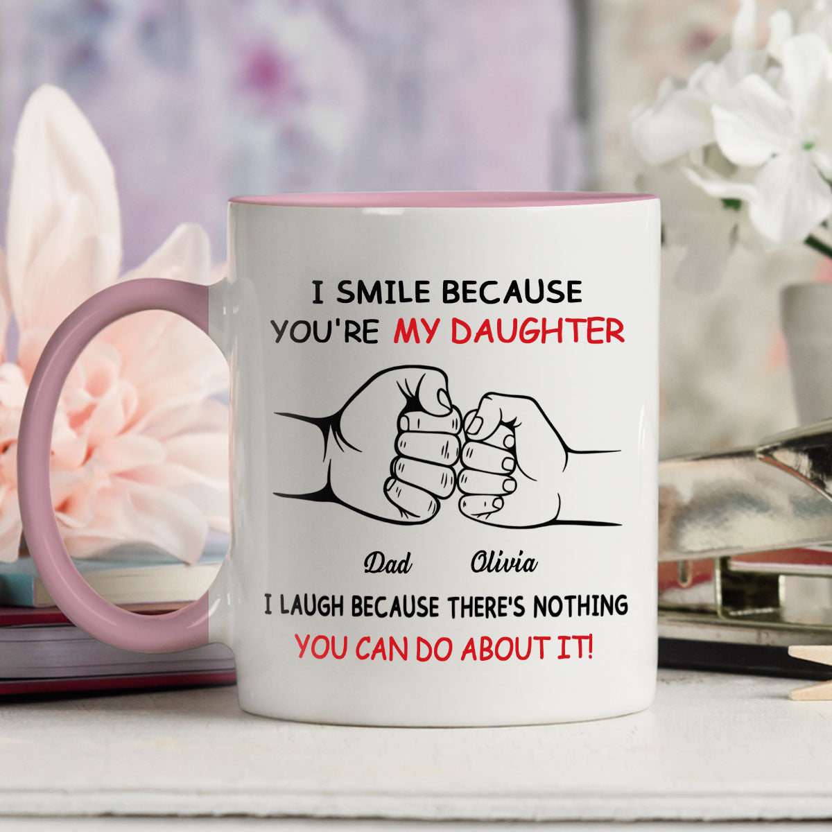 Custom Christmas & Birthday Gift for Daughter • Stuck With Me - Personalized Accent Mug