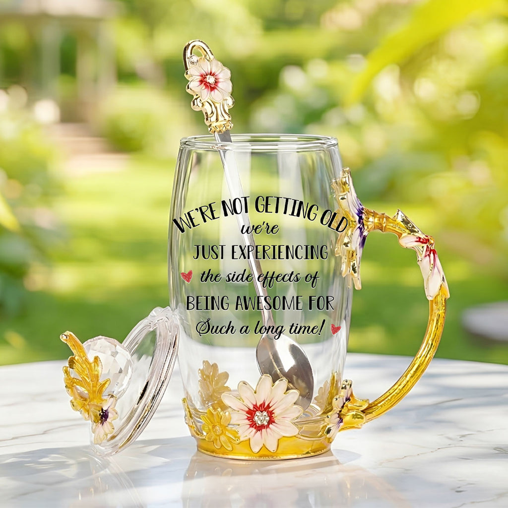 Not Getting Old - Personalized 14OZ Flower Tea Cup