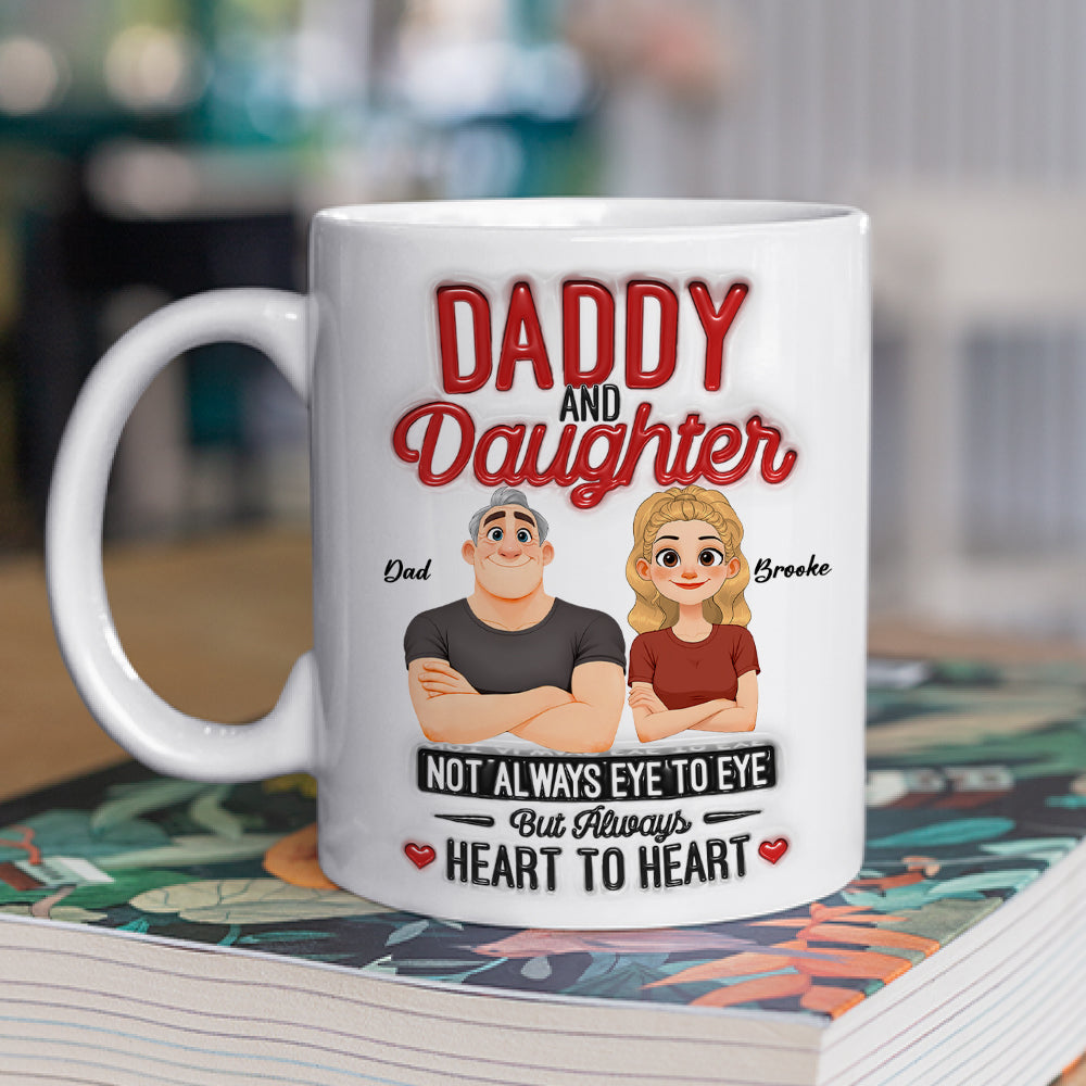 Custom Mother's Day Gift for Daughter • Forever Dad Daughter Love - Personalized 3D Inflated Effect Mug