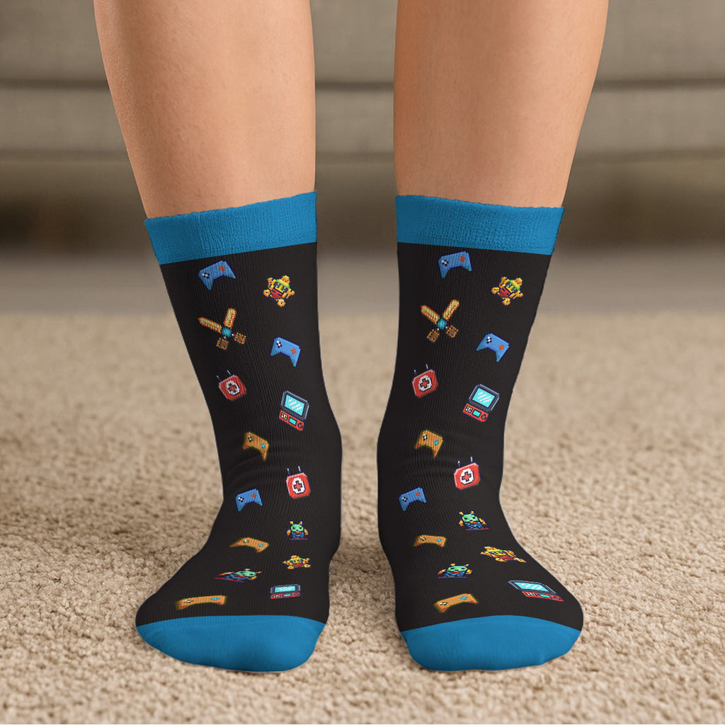 Custom Christmas Footwear, Birthday Gift For Son, Daughter • Do Not Disturb - Personalized Crew Socks