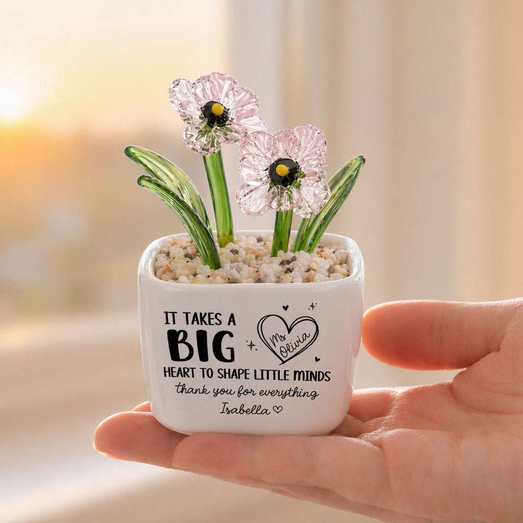 Teachers Make Dreams Bloom - Personalized Glass Birth Month Flower