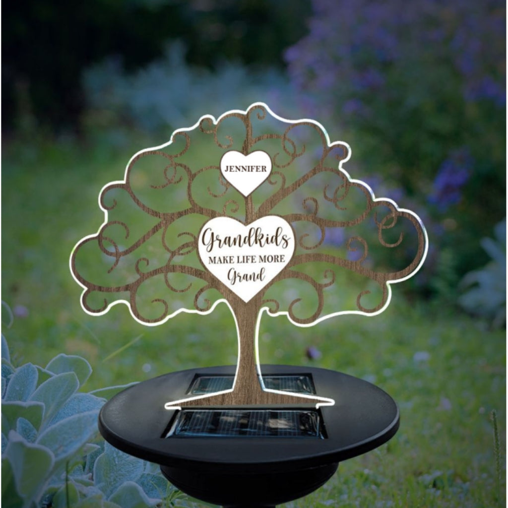 Grandkids Make Life More Grand - Personalized Solar Light