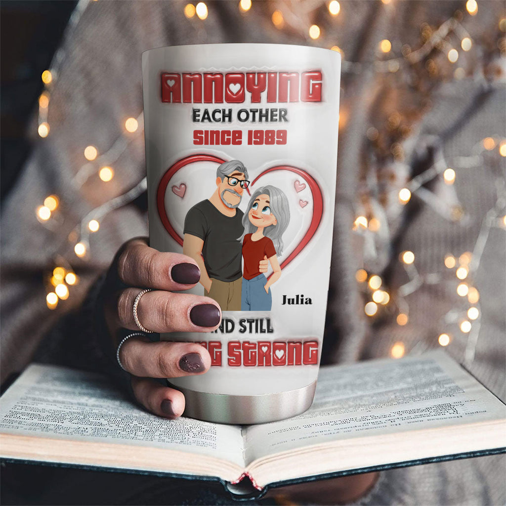 Custom Christmas Anniversary Gifts For Husband • Forever With You - Personalized 3D Inflated Effect Tumbler