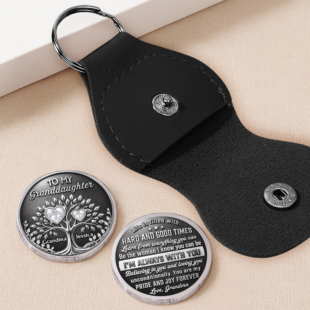Custom Coin Keychain for Son, Father's Day Birthday Gifts • Loving You - Personalized Pocket Hug