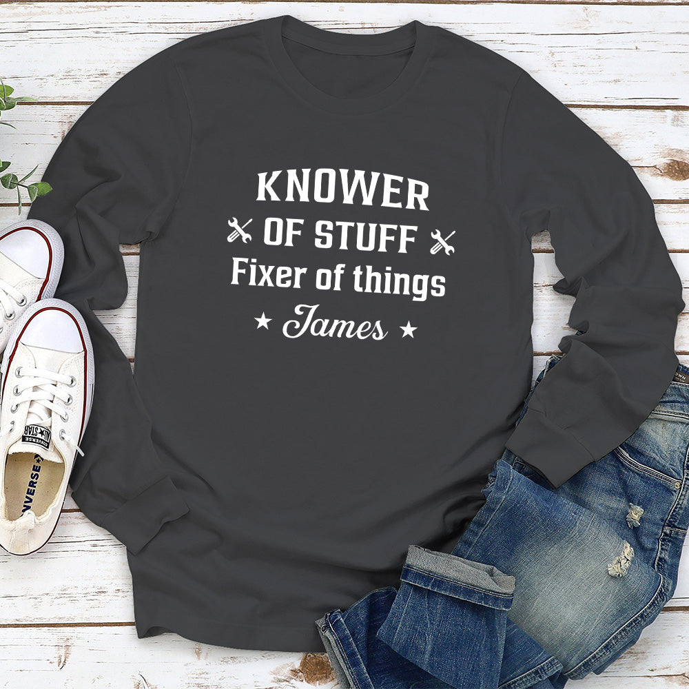 Custom Christmas Anniversary Keepsake Gifts For Husband • Fixer And Knower - Personalized Shirt