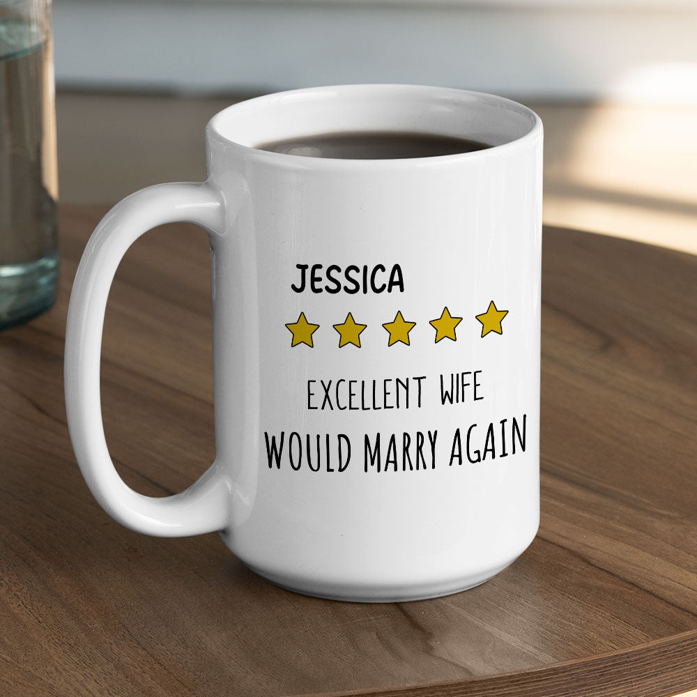Custom Anniversary Keepsake Gifts For Couple • Excellent Wife - Personalized Coffee Mug