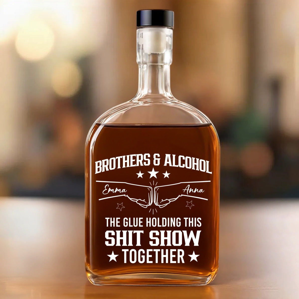 Brothers And Alcohol - Personalized Spirits Decanter