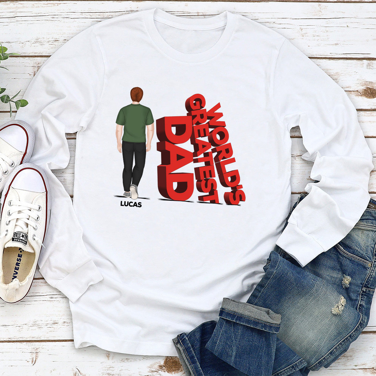 Custom Father's Day, Special Gift for Dad & Grandpa • World's Greatest Dad - Personalized Shirt