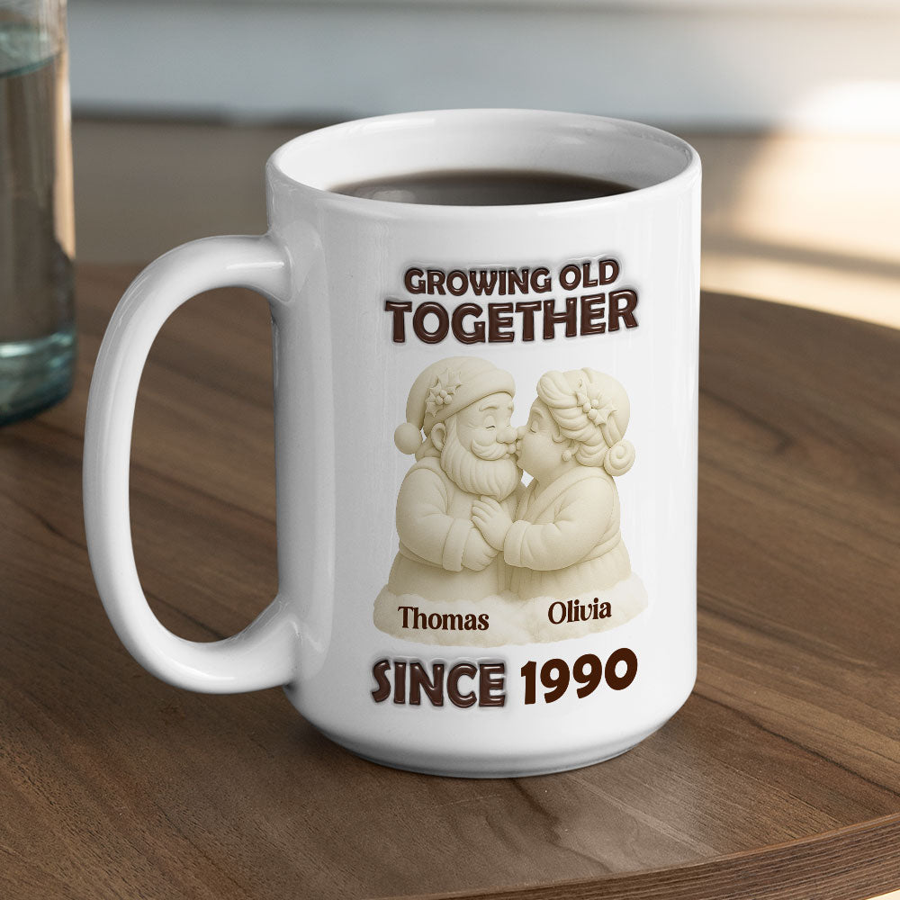 Custom Anniversary Keepsake Gifts For Couple • Mistletoe Moments - Personalized 3D Inflated Effect Mug