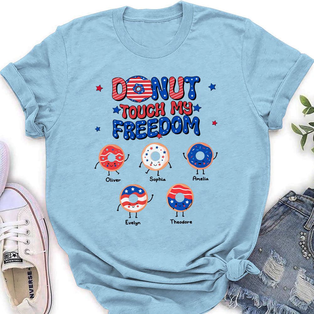 Custom Christmas & Birthday Gift for Grandma • Donut Touch My Freedom - Personalized Shirt