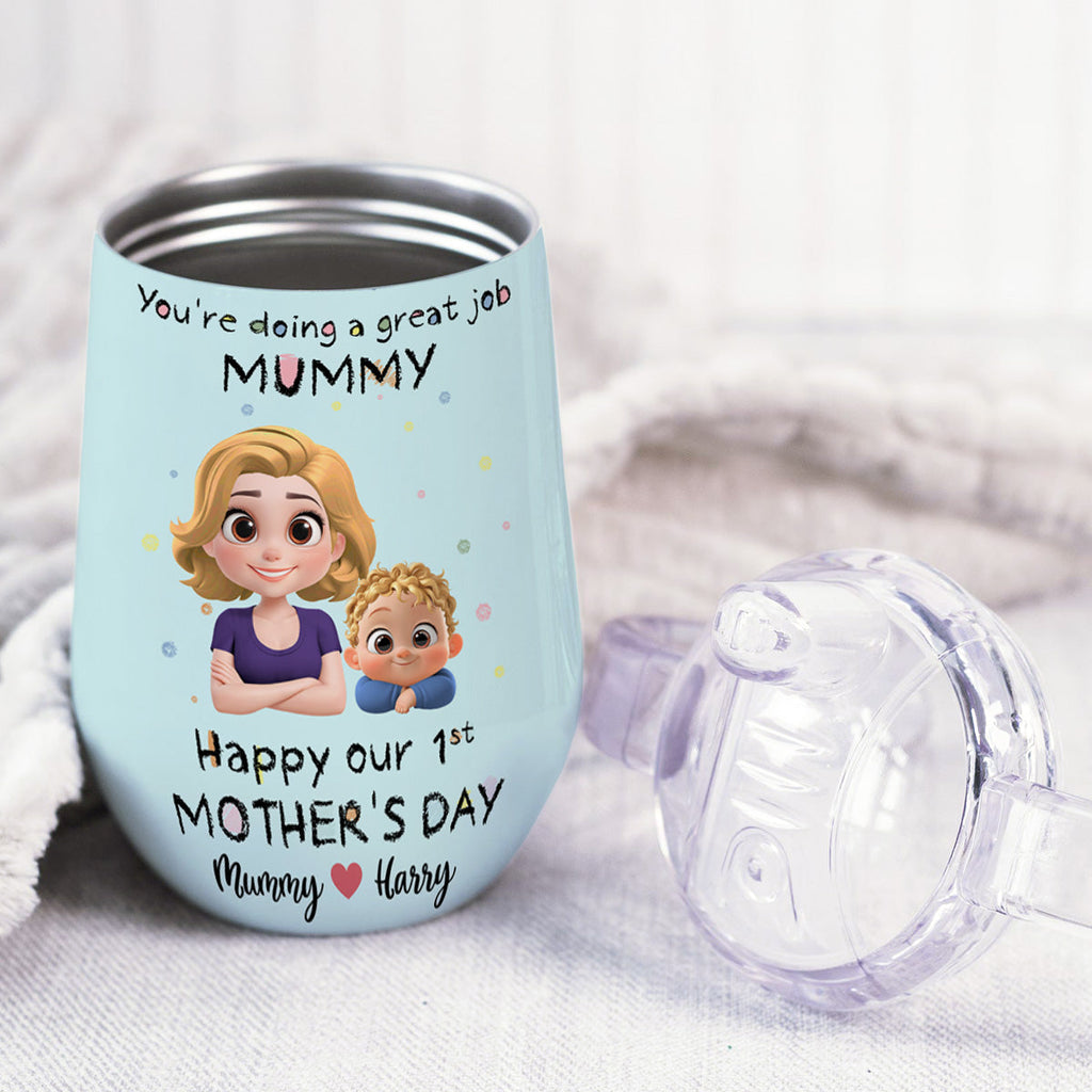 You're Doing A Great Job - Personalized Sippy Cup With Handles