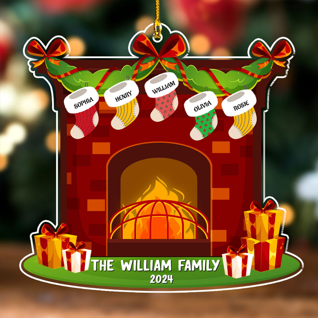 Custom Family Ornament, Christmas Gift for Family Members •  The William Family 2024 - Personalized Acrylic Ornament