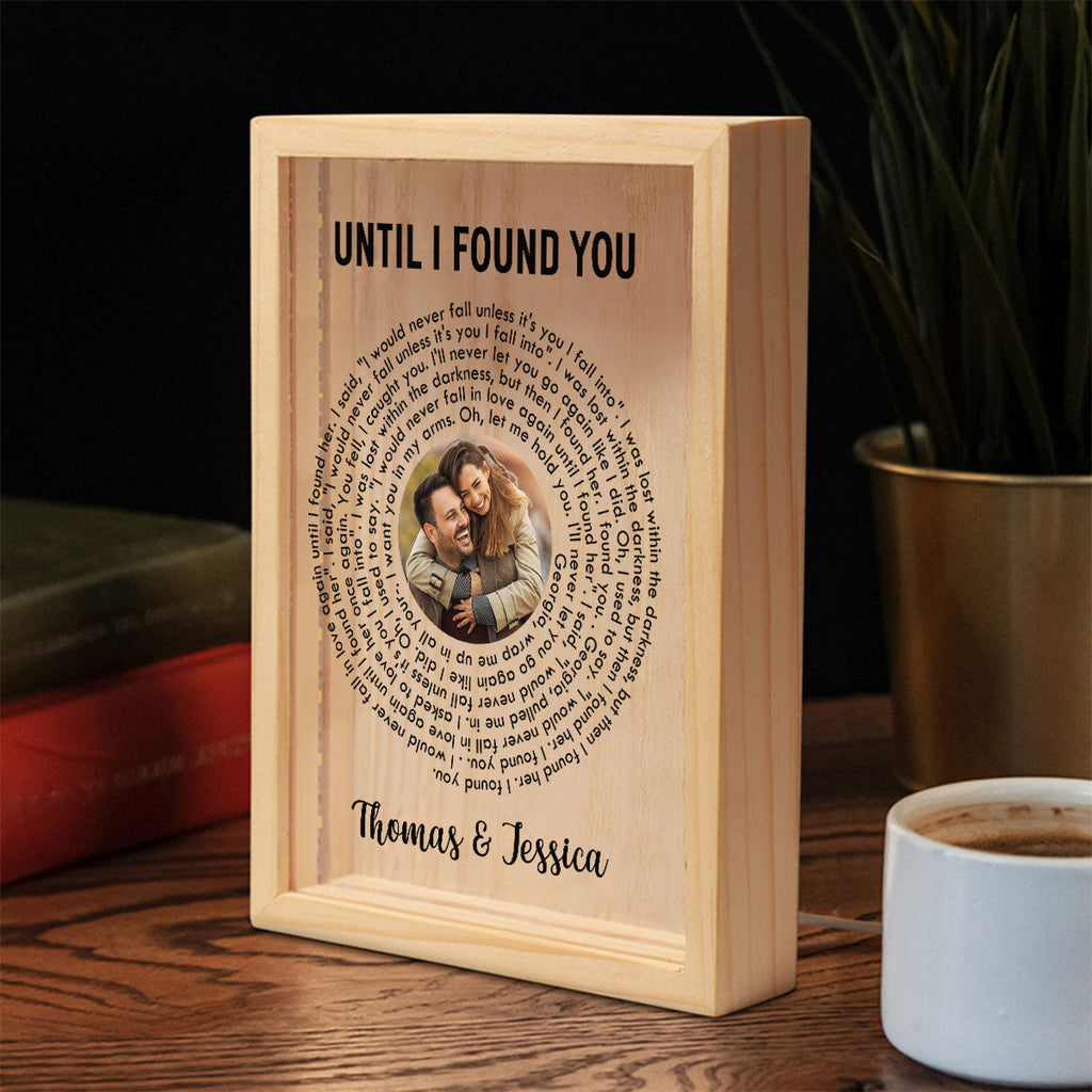 Couple Photo And Favorite Spiral Song Lyrics - Personalized Frame Light Box
