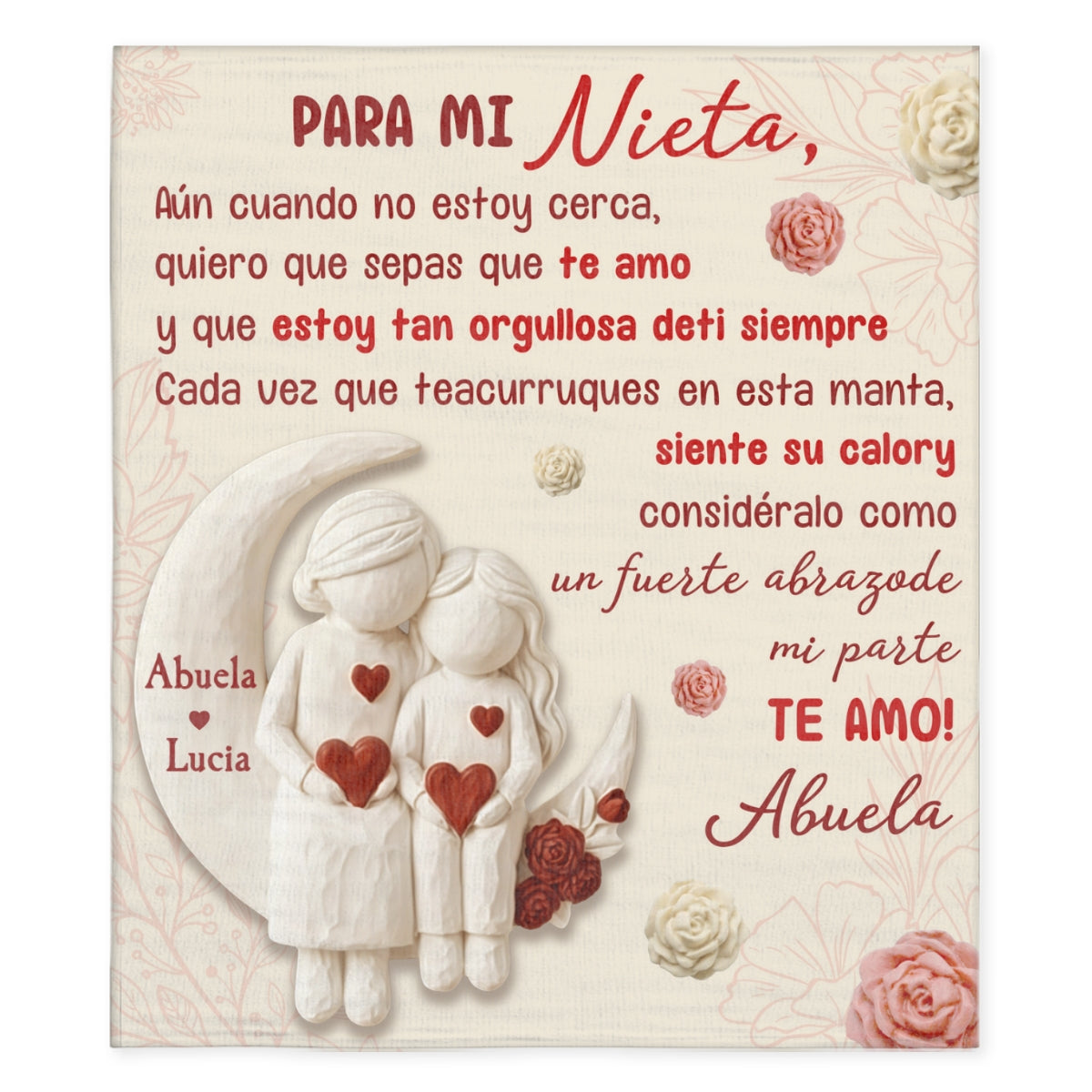 Quiero que sepas cuánto te amo - Manta de lana personalizada