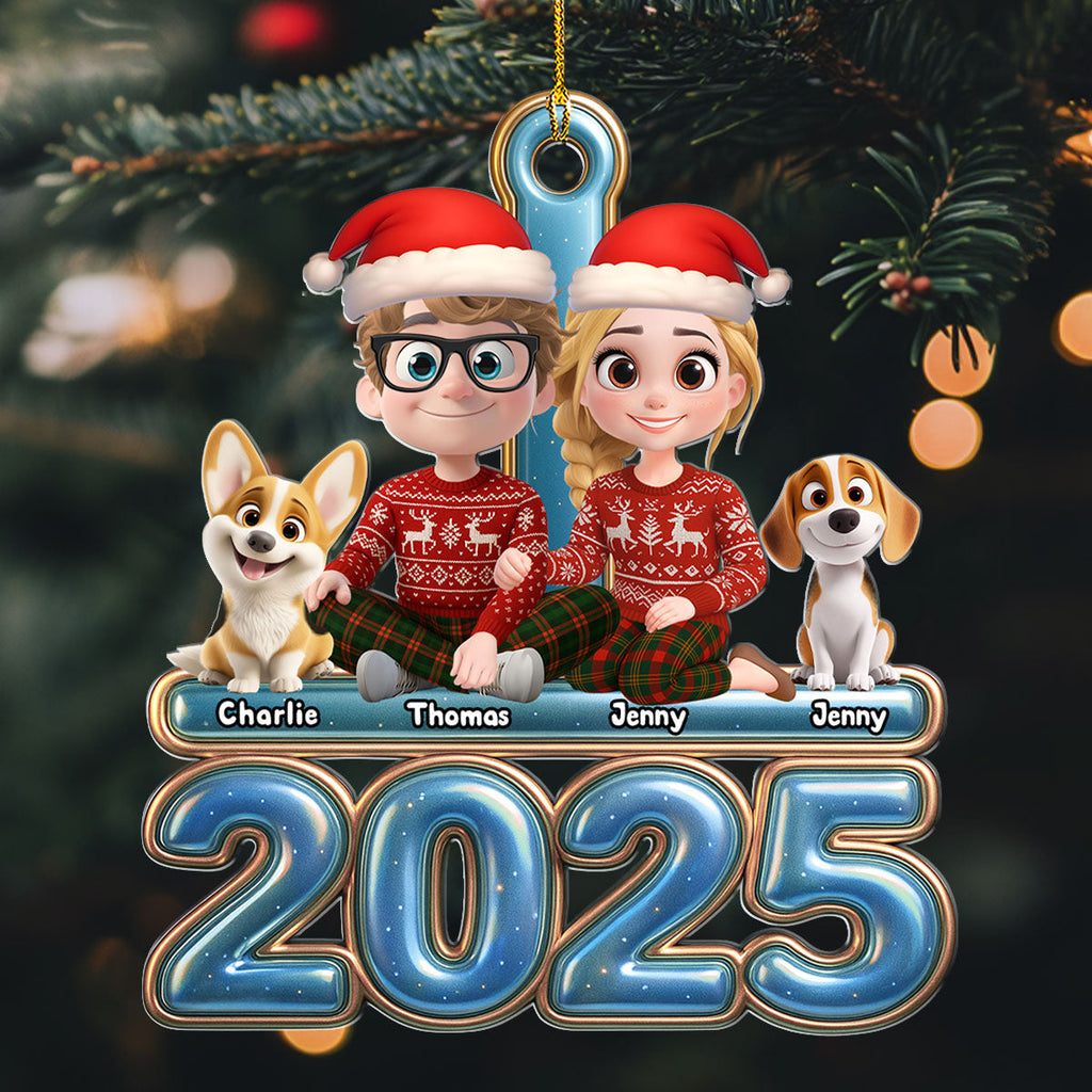 Custom Keepsake Christmas Ornament •  We And Our Dog Blue - Personalized Acrylic Ornament