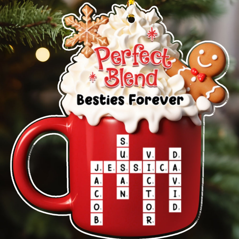 Custom Sister Christmas Ornament •  Perfect Hot Cocoa - Personalized Acrylic Ornament