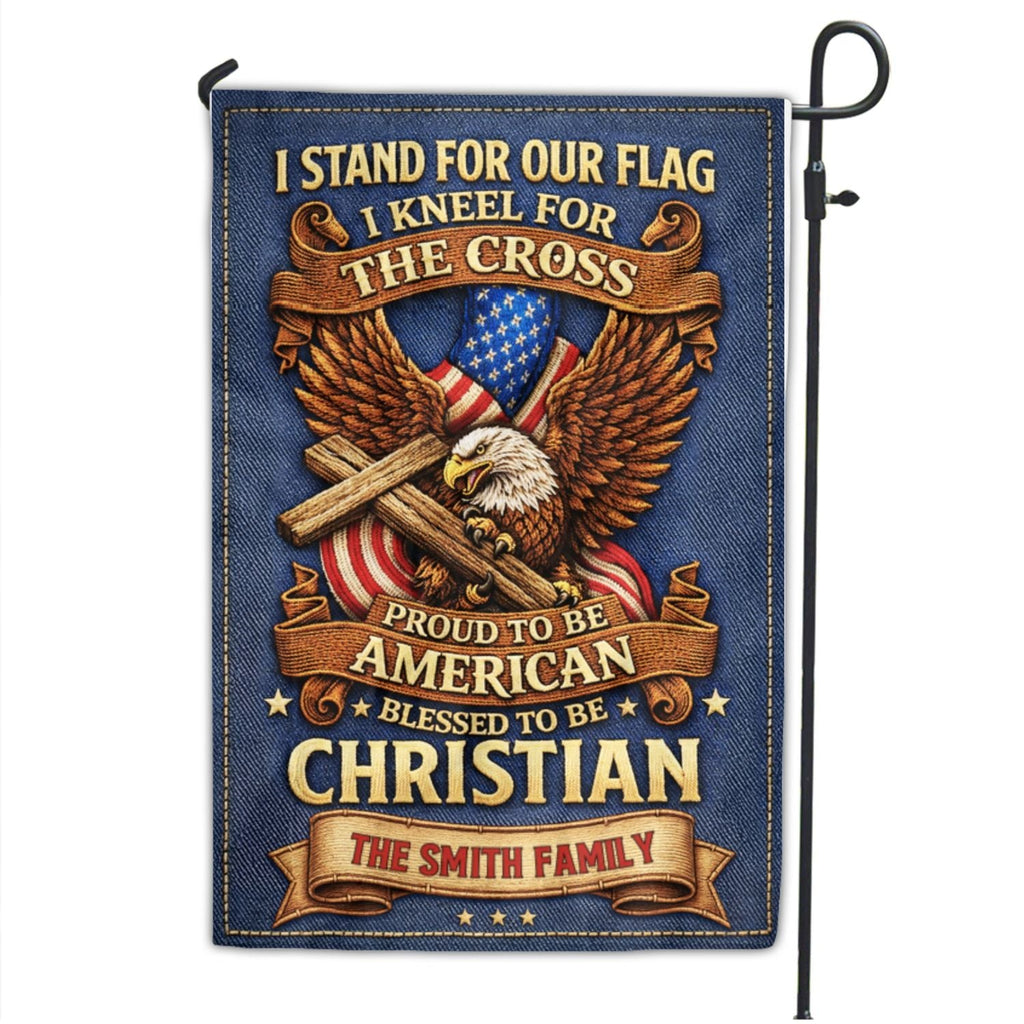 Kneel For Cross - Personalized 3D Effect Flag