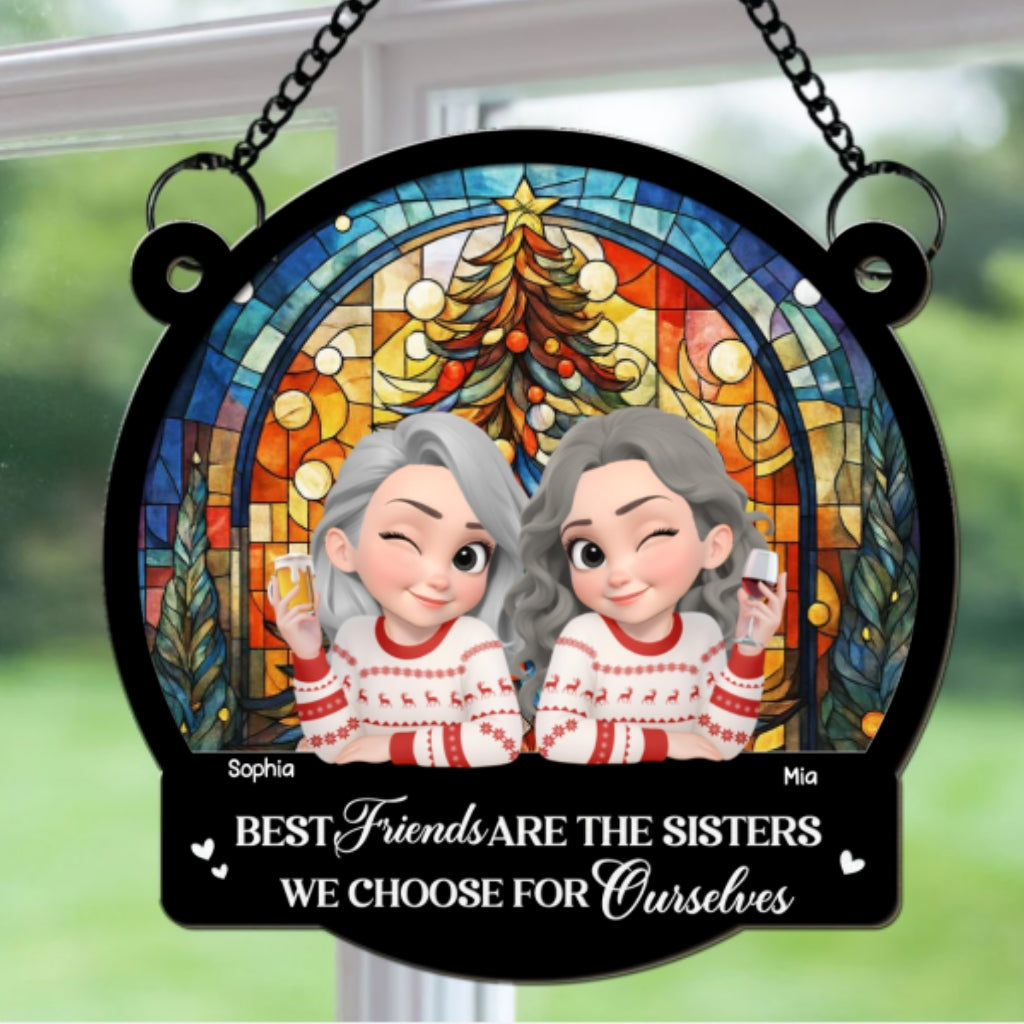 Custom Christmas Hanging Decor, for Best Friend, Friendship Gifts • You Are My Christmas Miracle - Personalized Suncatcher