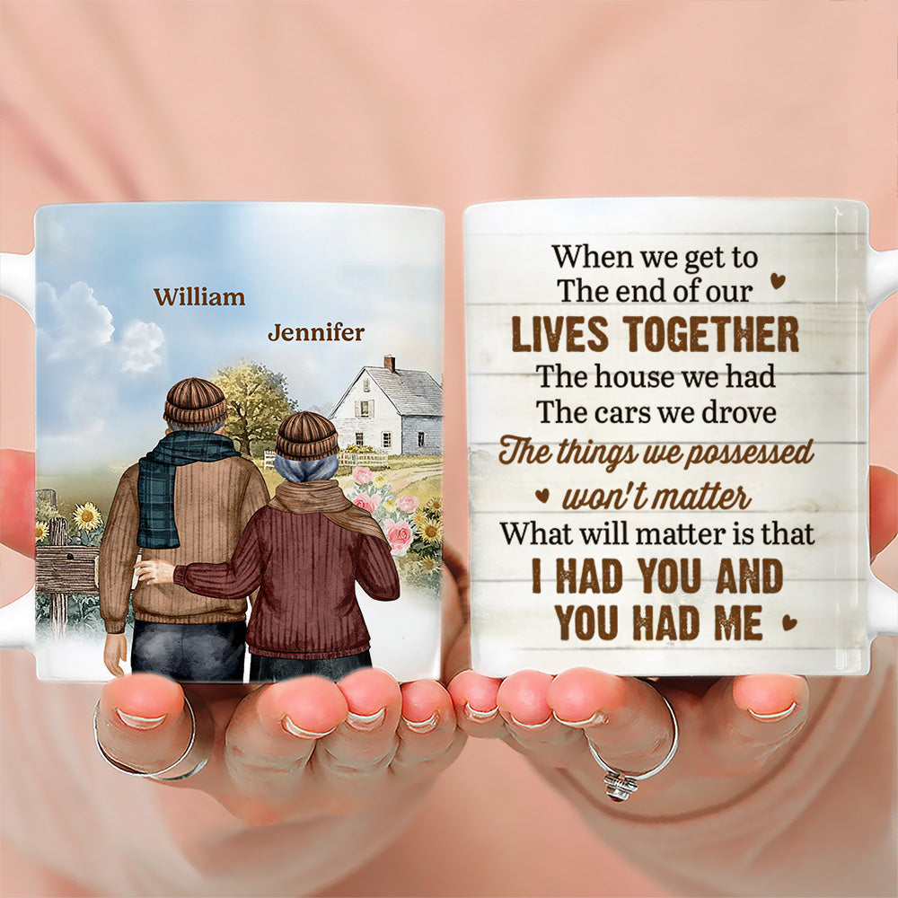 Custom Anniversary Keepsake Gifts For Couple • When We Get To The End - Personalized Coffee Mug