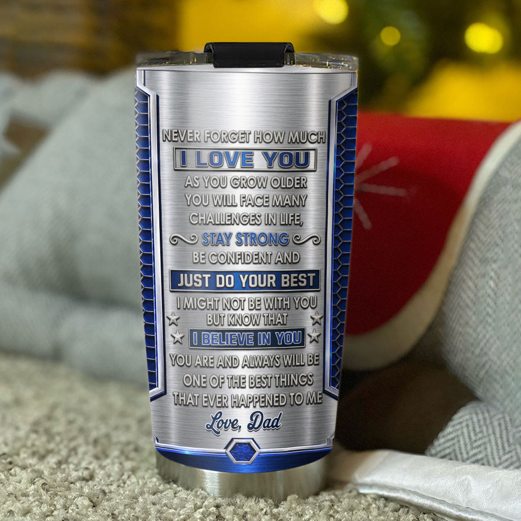 Custom Father's Day Birthday Gifts For Son • Stay Strong - Personalized 3D Effect Tumbler