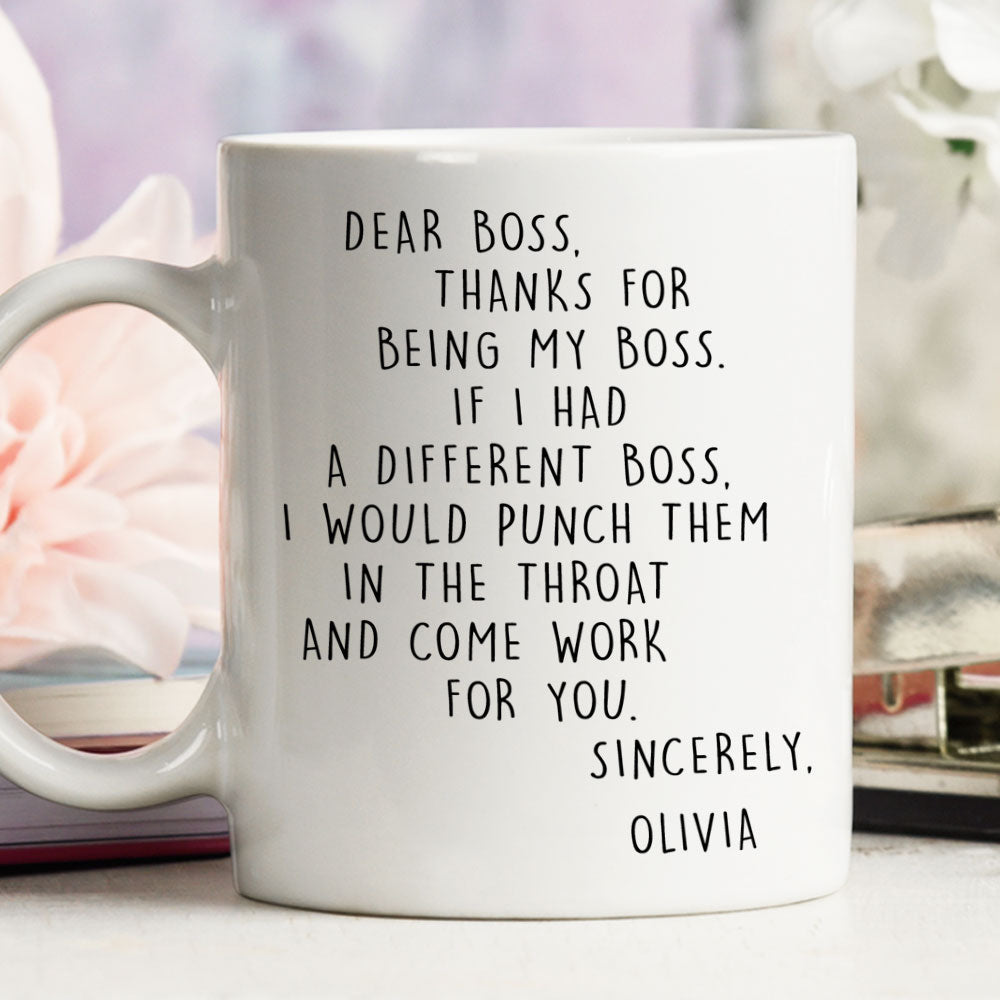 Custom Coworker, Christmas & Birthday Team Appreciation Gift • If I Had A Different Boss - Personalized Coffee Mug
