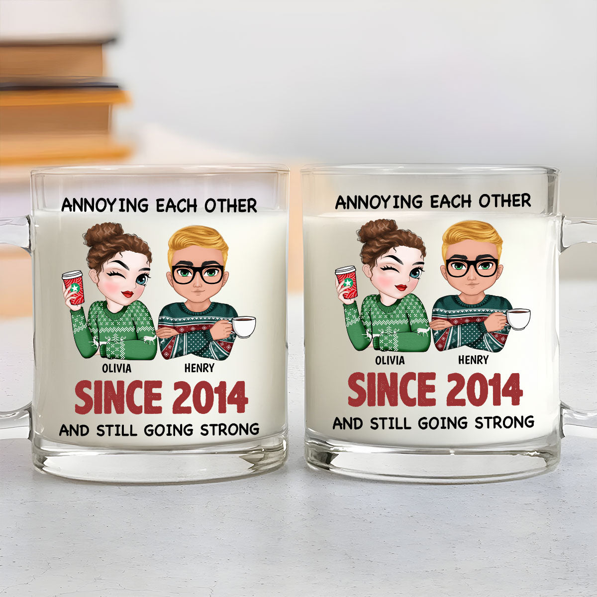 Custom Anniversary Keepsake Gifts For Couple • We Got It - Personalized Glass Mug