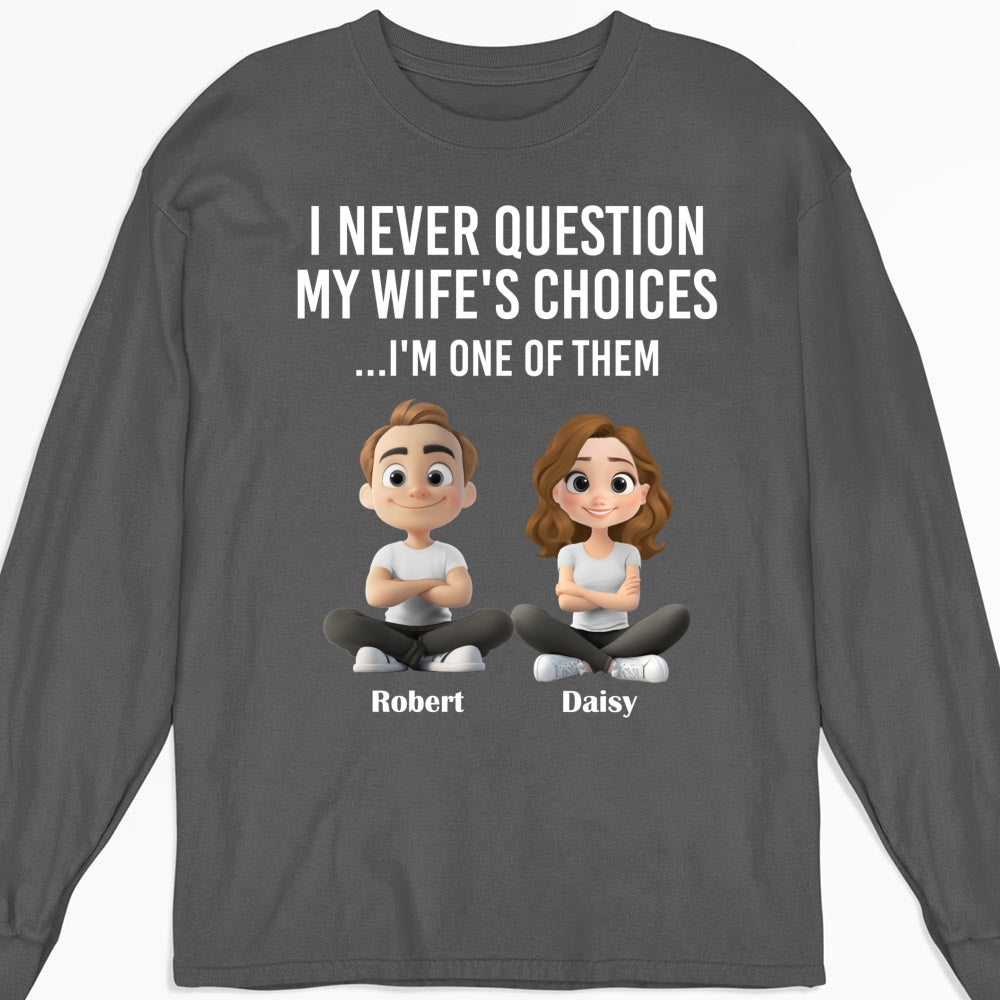 Custom Christmas Anniversary Keepsake Gifts For Husband • My Wife Choices - Personalized Shirt