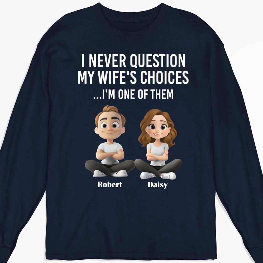 Custom Christmas Anniversary Keepsake Gifts For Husband • My Wife Choices - Personalized Shirt