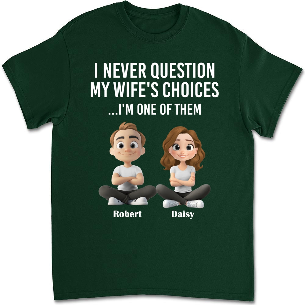 Custom Christmas Anniversary Keepsake Gifts For Husband • My Wife Choices - Personalized Shirt