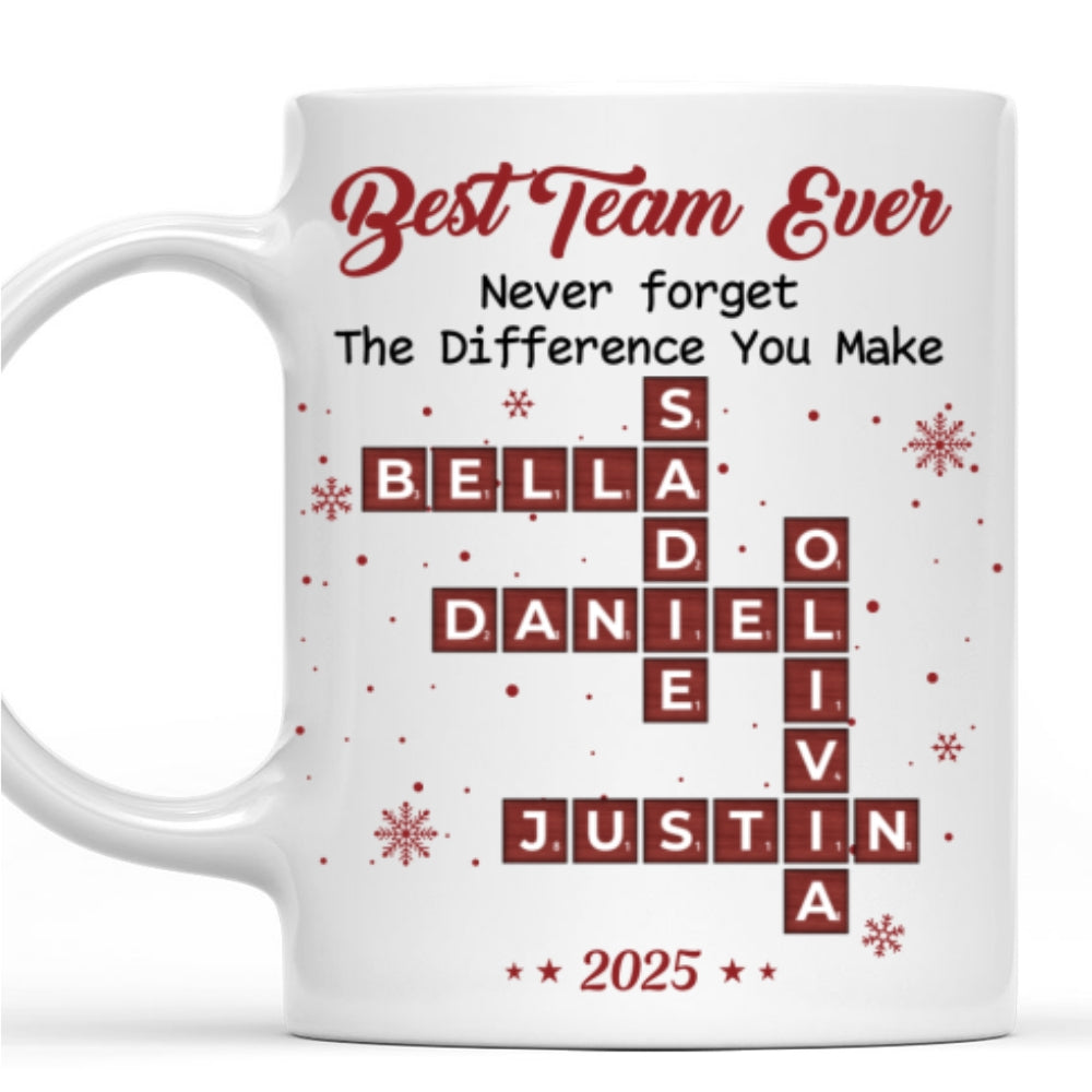 Custom Coworker, Christmas & Birthday Team Appreciation Gift • The Team That Shines Always - Personalized Coffee Mug