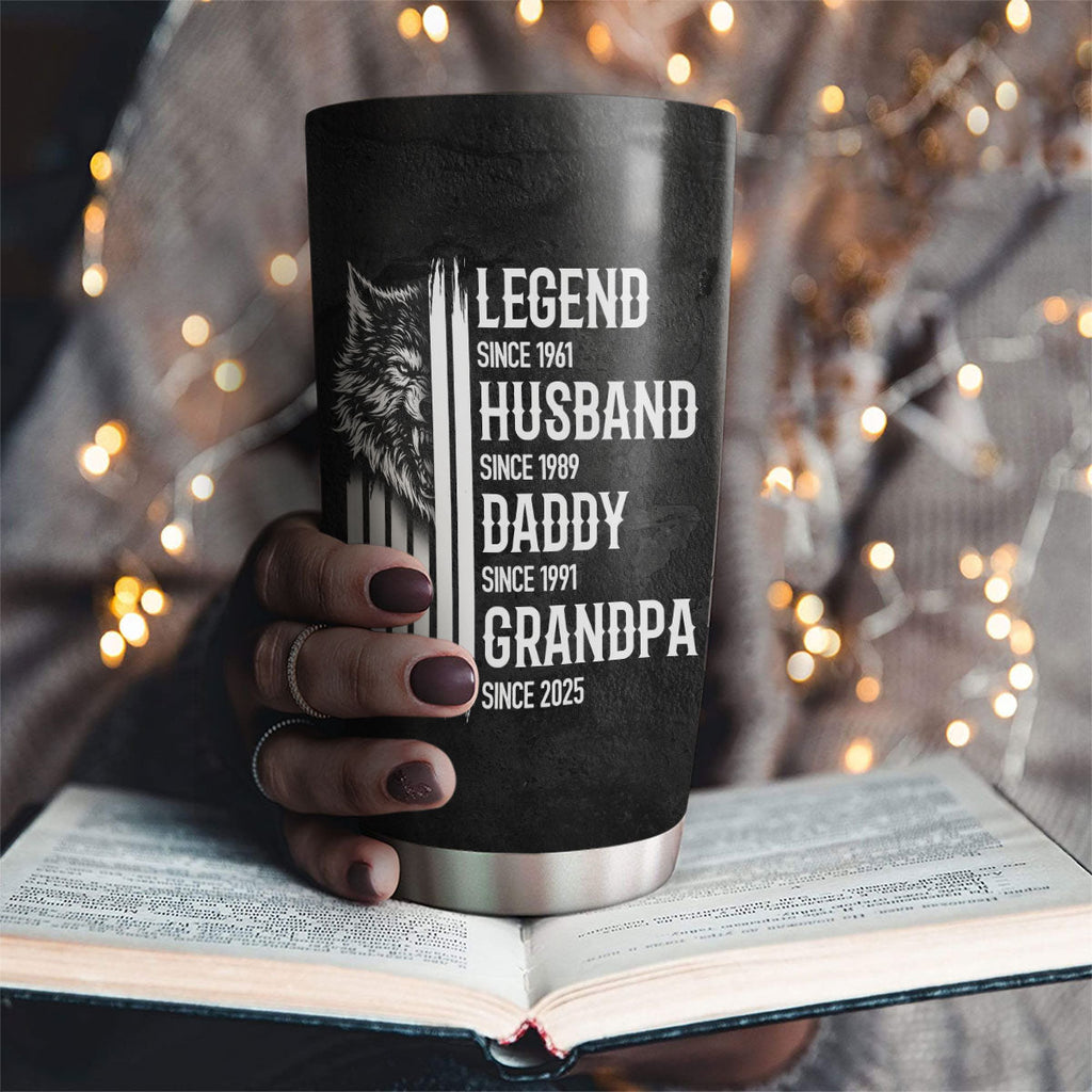 Custom Christmas Birthday Gifts For Dad • A True King - Personalized Tumbler