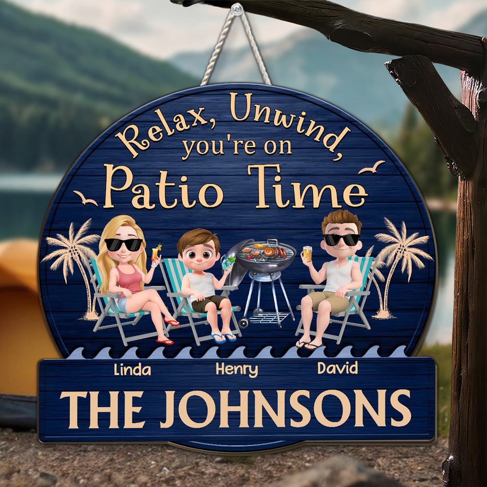 Custom Home & Wall Decor, Birthday & Christmas Gift • Patio Season Is On - Personalized Wood Sign