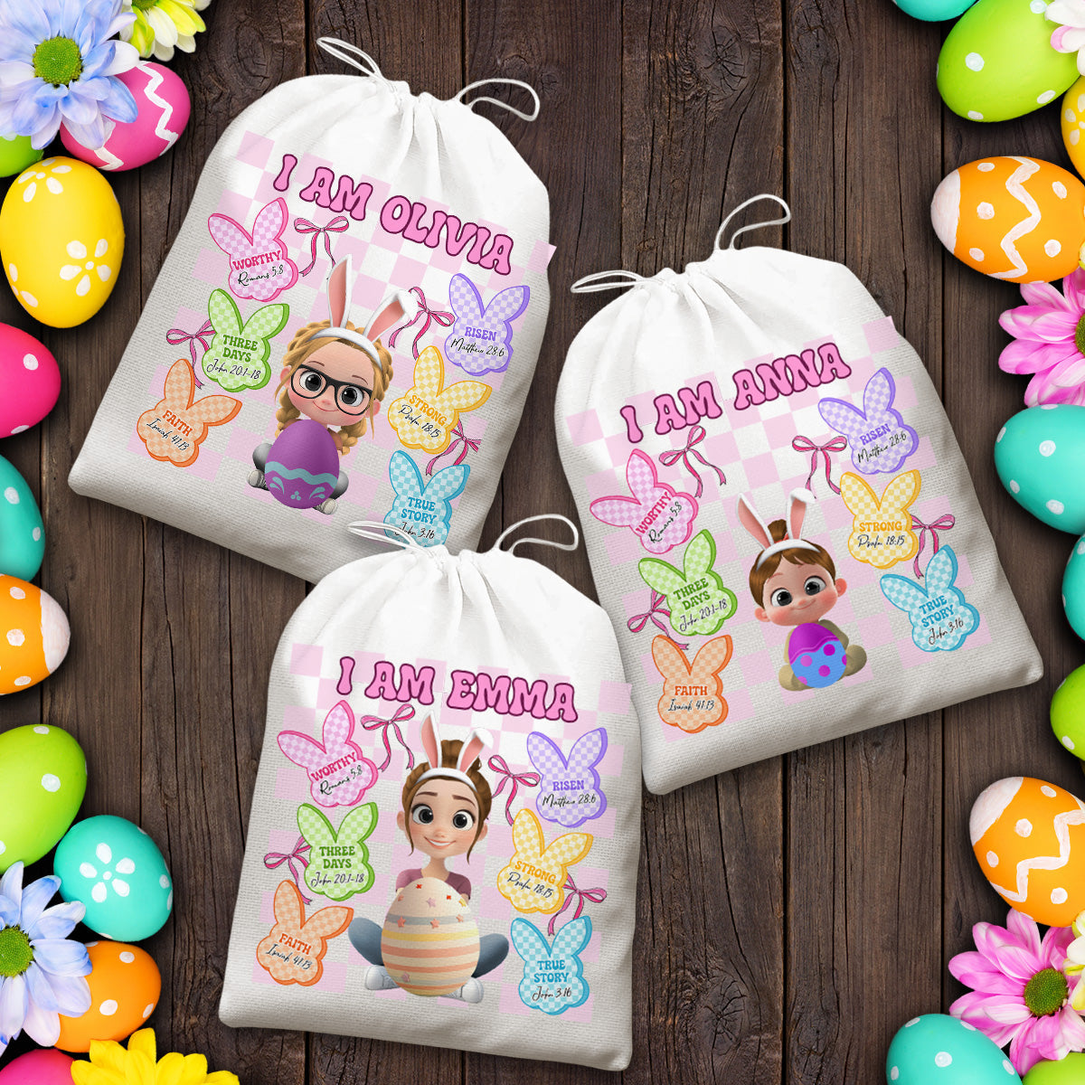 Faithful Easter Bunnies - Personalized Favor Bag